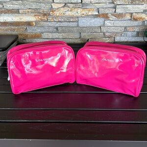 NWT SHISEIDO PINK MAKE UP BAGS BUNDLE! YOU GET BOTH BAGS SHOWN.